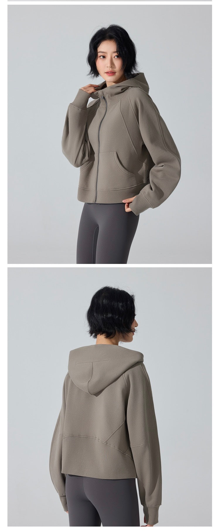 Zip Up Hoodie with Fleece