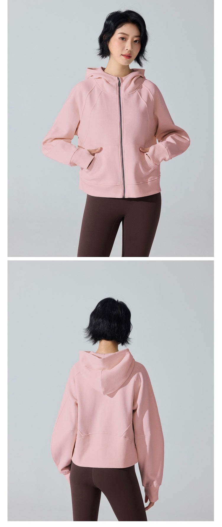 Zip Up Hoodie with Fleece