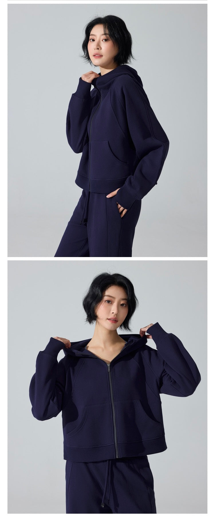 Zip Up Hoodie with Fleece